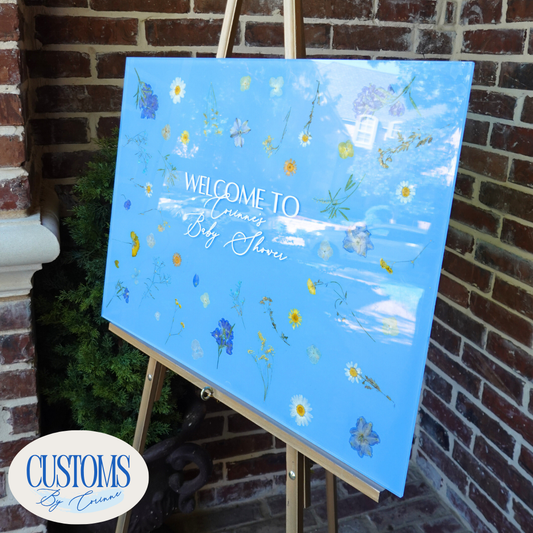 FLORAL Shower Acrylic Sign - Custom